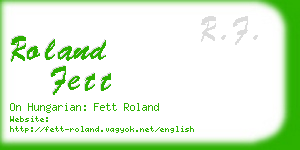 roland fett business card